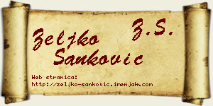 Željko Sanković vizit kartica